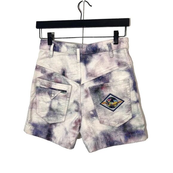 Isabel Marant  Denim Jean Shorts Women’s 34 Space Dyed Galaxy High Rise - Picture 3 of 8
